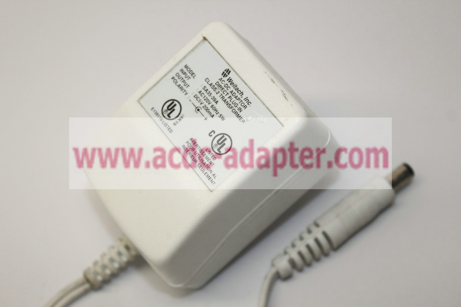 New Weitech SA35-39A 9V 200mA Plug In Class 2 Transformer AC/DC Adapter New Weitech SA35-39A 9V 200mA Plug In Class 2 Transformer AC/DC Adapter
